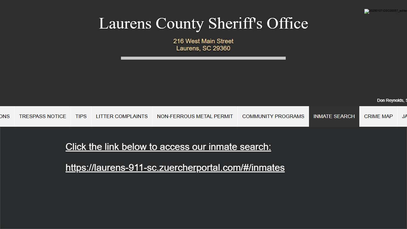 INMATE SEARCH | laurenscountysheriff